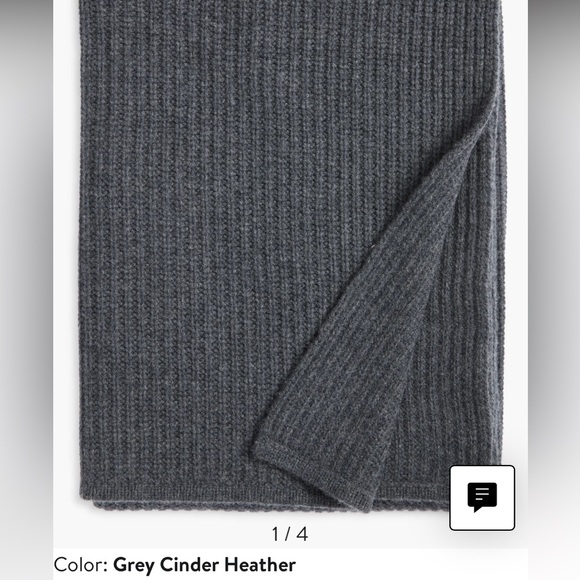 Rib Wool & Cashmere Throw Blanket - Thumbnail 2